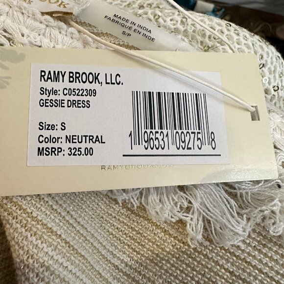 NWT Ramy Brook Gessie V-Neck Crochet Maxi Dress S - Picture 8 of 9